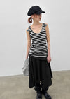 Cieron Striped U-neck Long Sleeveless