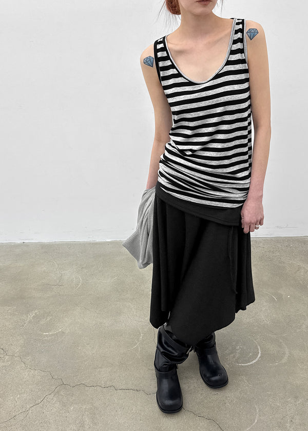 Cieron Striped U-neck Long Sleeveless