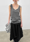 Cieron Striped U-neck Long Sleeveless
