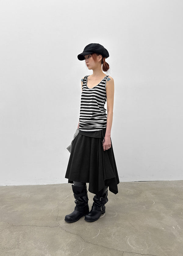 Cieron Striped U-neck Long Sleeveless