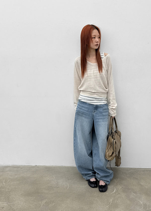 Gerent Back Hole V-neck Knit