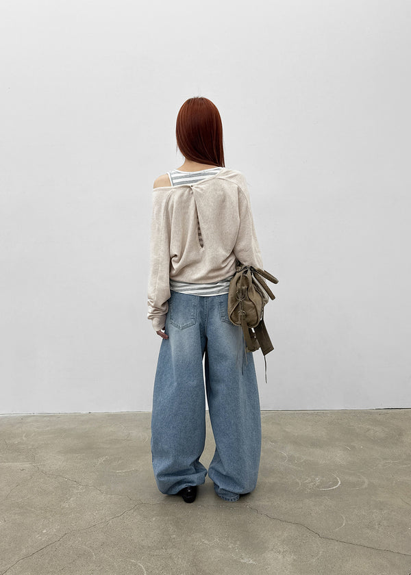 Gerent Back Hole V-neck Knit