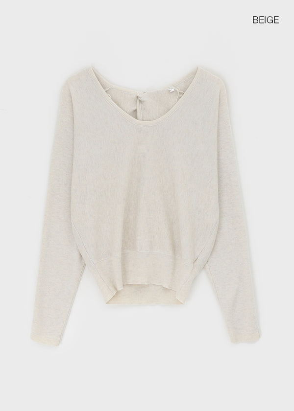 Gerent Back Hole V-neck Knit