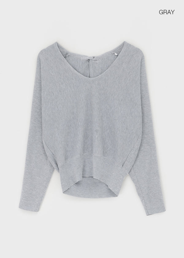 Gerent Back Hole V-neck Knit