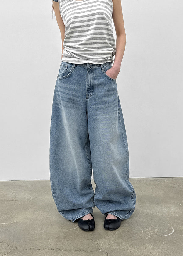 Shommi Wide Balloon Denim Pants