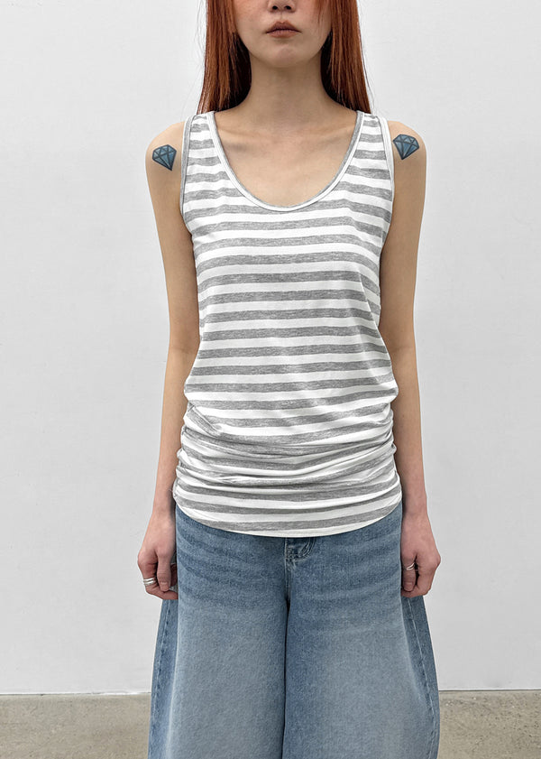 Cieron Striped U-neck Long Sleeveless