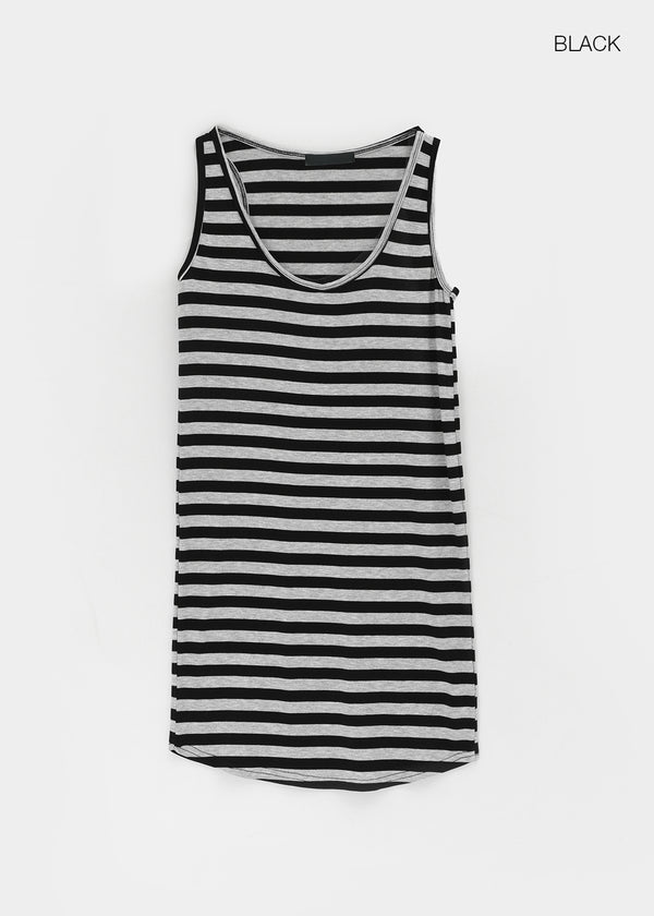 Cieron Striped U-neck Long Sleeveless