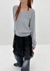 Gerent Back Hole V-neck Knit