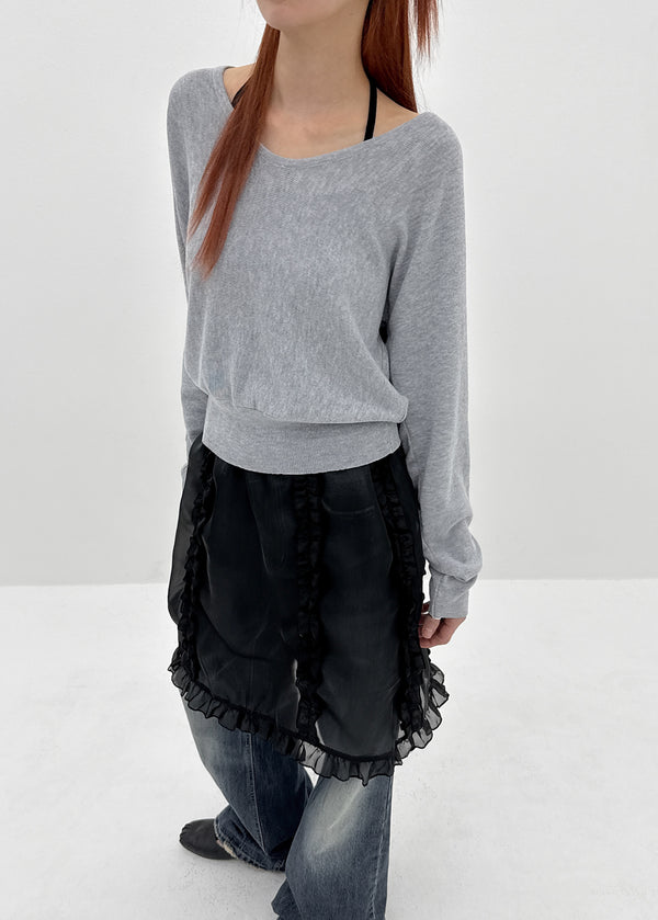 Gerent Back Hole V-neck Knit