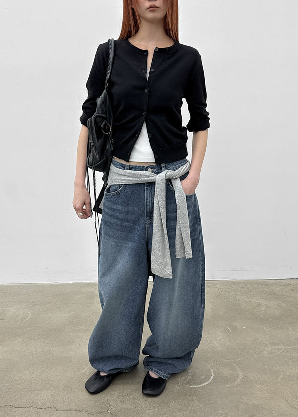 Shommi Wide Balloon Denim Pants