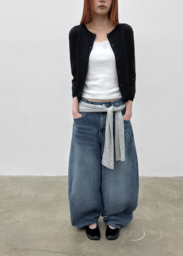 Shommi Wide Balloon Denim Pants