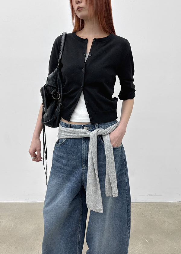 [MADE] Budri Round 3/4 Sleeve Knit Cardigan