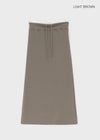 Kabdo Color-block Layered Banding Long Skirt