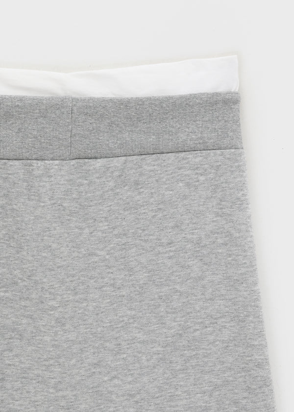 Kabdo Color-block Layered Banding Long Skirt