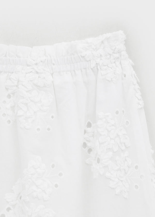 Mitron Punching Lace Banding Midi Skirt