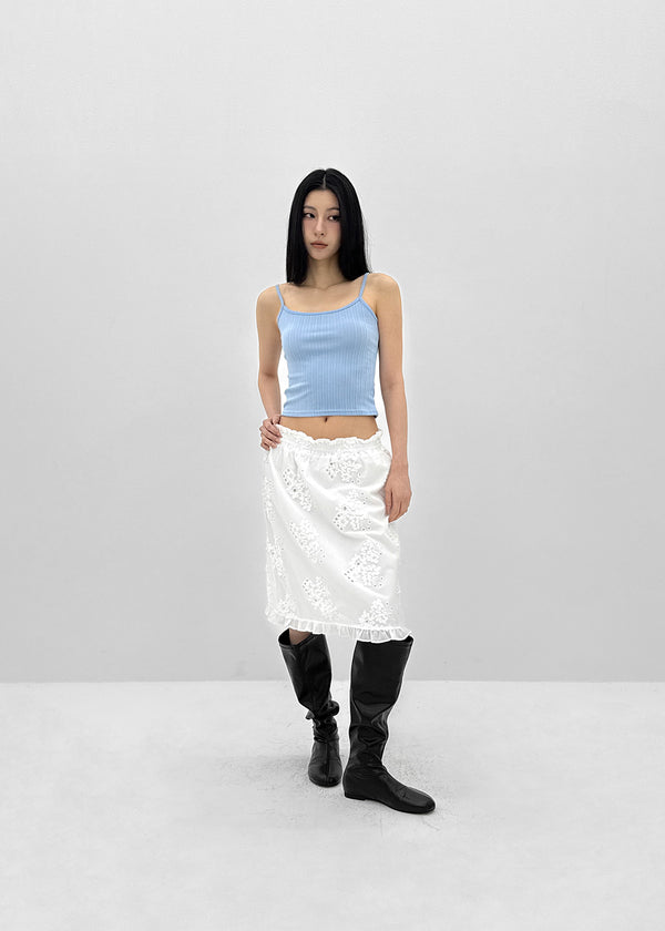 [MADE] Fluffy Layered Ribbed Sleeveless Top (Set Available)