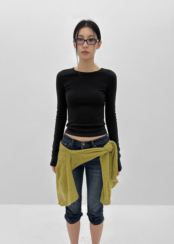 [MADE] Fluffy Layered Ribbed Long Sleeve Top (Set Available)