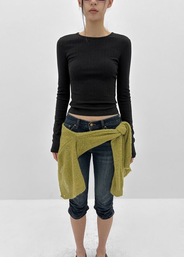 [MADE] Fluffy Layered Ribbed Long Sleeve Top (Set Available)