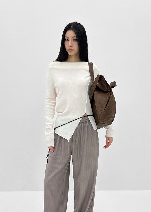 [MADE] Peplin Stripe Elastic Waist Pants