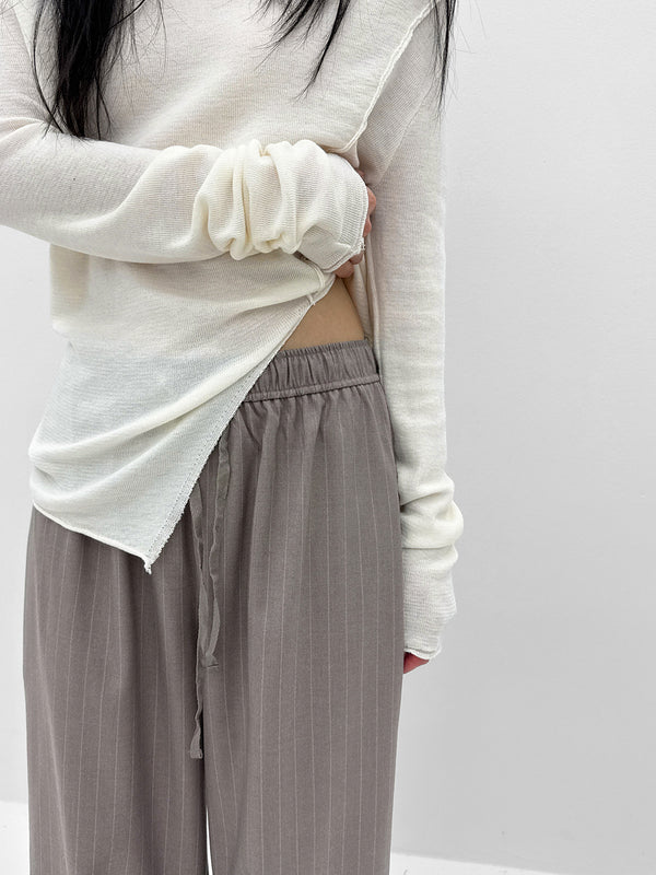 [MADE] Peplin Stripe Elastic Waist Pants