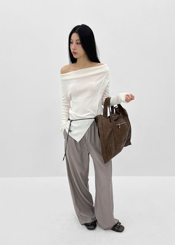 [MADE] Peplin Stripe Elastic Waist Pants