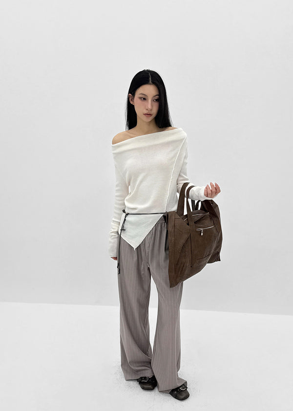 [MADE] Peplin Stripe Elastic Waist Pants