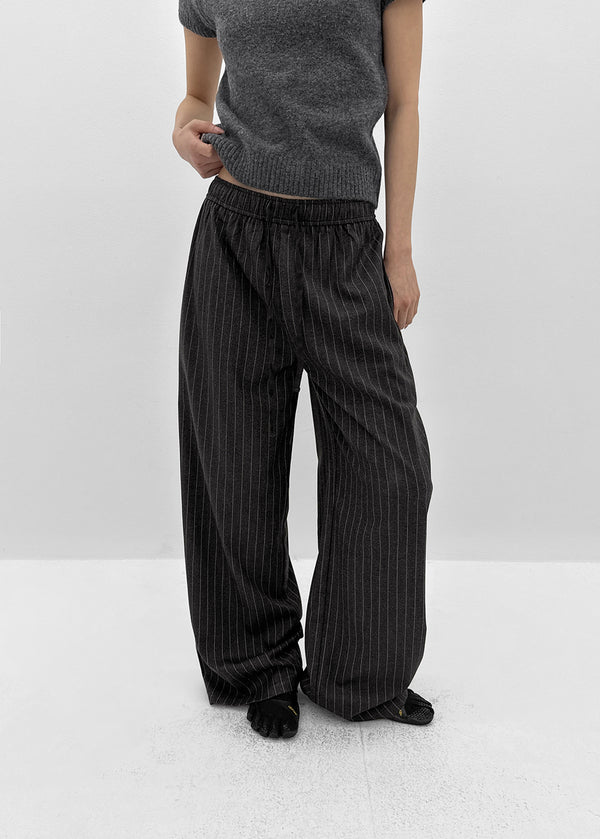 [MADE] Peplin Stripe Elastic Waist Pants