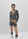 [MADE] Ripol Stripe Knit Hood Zip-Up (Set Available)