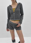 [MADE] Ripol Stripe Knit Hood Zip-Up (Set Available)