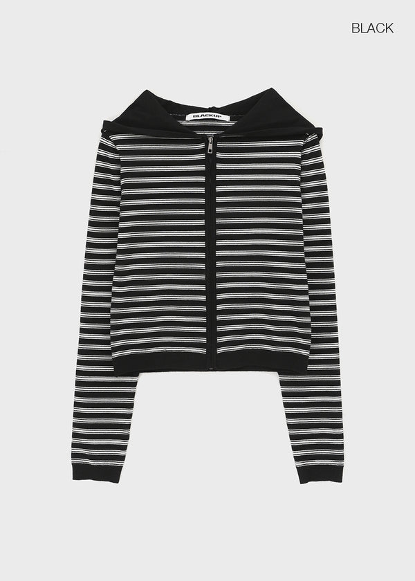 [MADE] Ripol Stripe Knit Hood Zip-Up (Set Available)