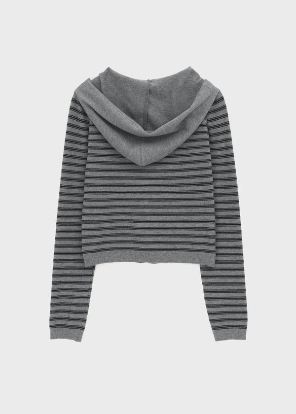 [MADE] Ripol Stripe Knit Hood Zip-Up (Set Available)
