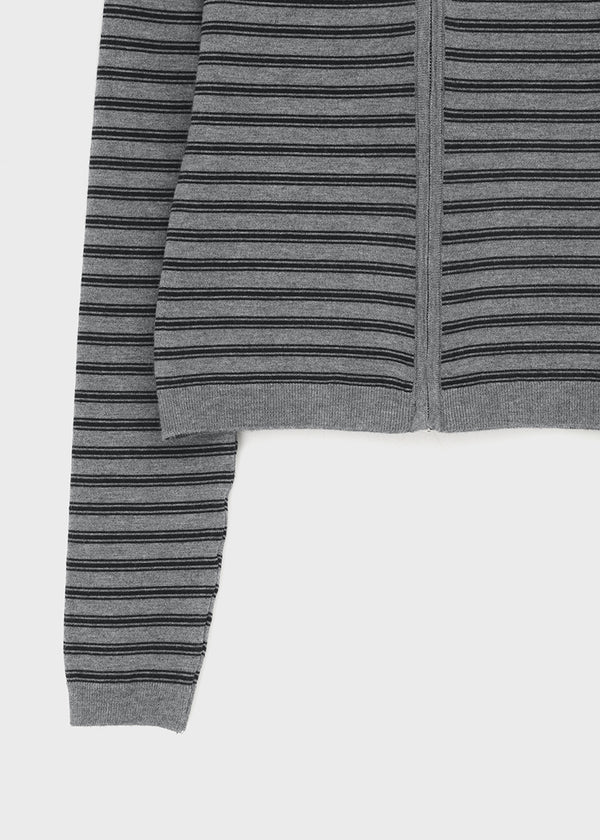 [MADE] Ripol Stripe Knit Hood Zip-Up (Set Available)
