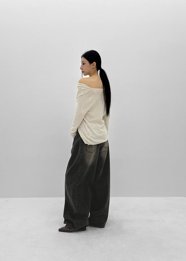 [MADE] Mag Folding Wide Denim Pants