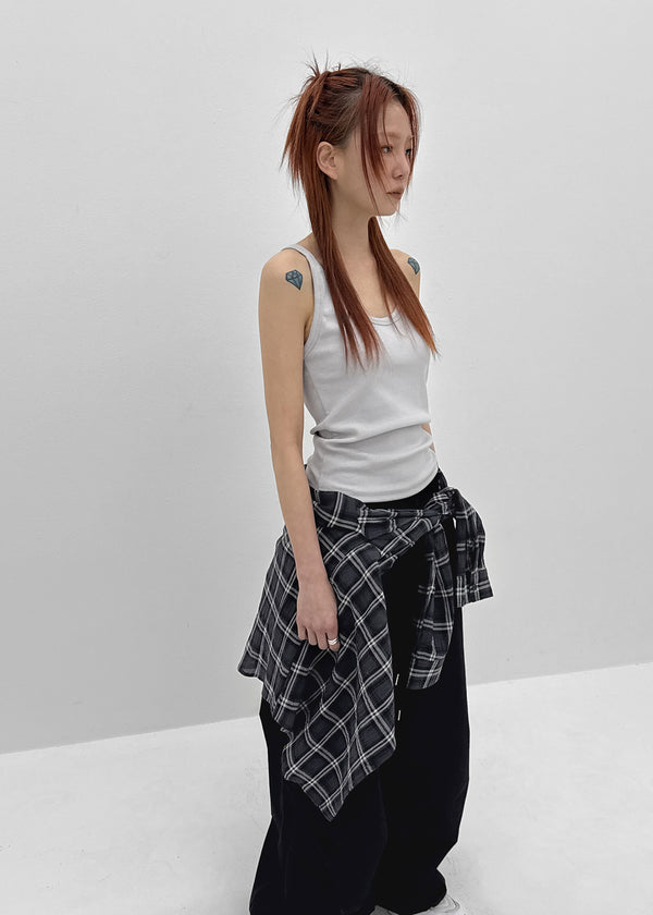 Dipley U-neck Ribbed Sleeveless