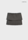 Huriki Folding Mini Skirt Pants