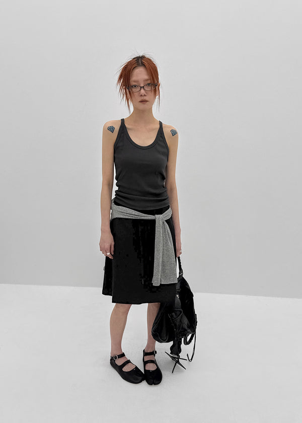 Dipley U-neck Ribbed Sleeveless