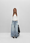 Cluvan Washed Wide Denim Pants
