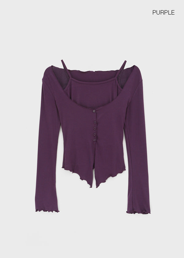 Hargen SET - Cardigan, Sleeveless (Built-in Cap)