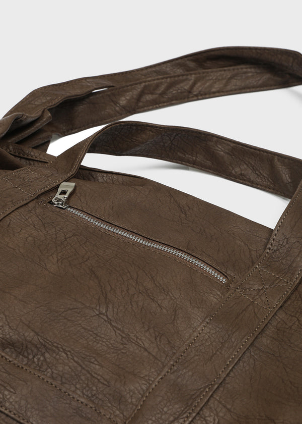 Hanobi Vintage Washed Big Shoulder Bag