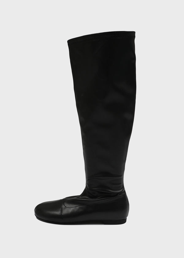 Tonycorn Spandex Leather Long Boots