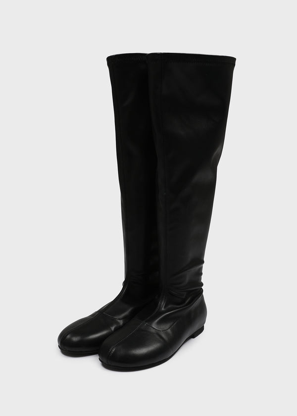 Tonycorn Spandex Leather Long Boots