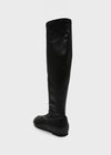 Tonycorn Spandex Leather Long Boots
