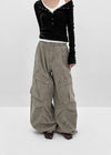 Tracu Washed Wide Cargo Pants