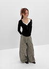 Tracu Washed Wide Cargo Pants