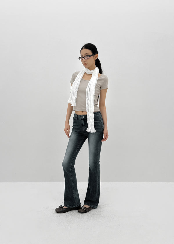 [MADE] Rabu Back-Pocket Slim Bootcut Denim Pants