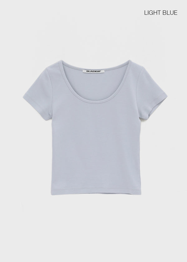 [MADE] Edina Wide U-Neck Short-Sleeve Tee