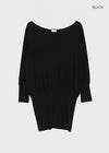 Pinko Drape Off-shoulder Long Sleeve Tee
