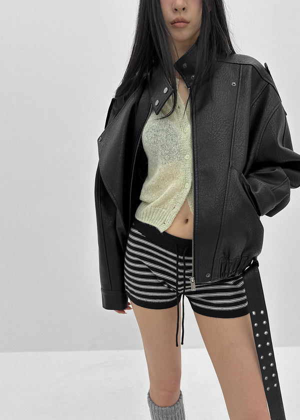 [MADE] Weeblytham High Neck Leather Jumper