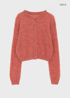 Neeson Hairy Round Wool Knit Cardigan