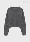 Neeson Hairy Round Wool Knit Cardigan